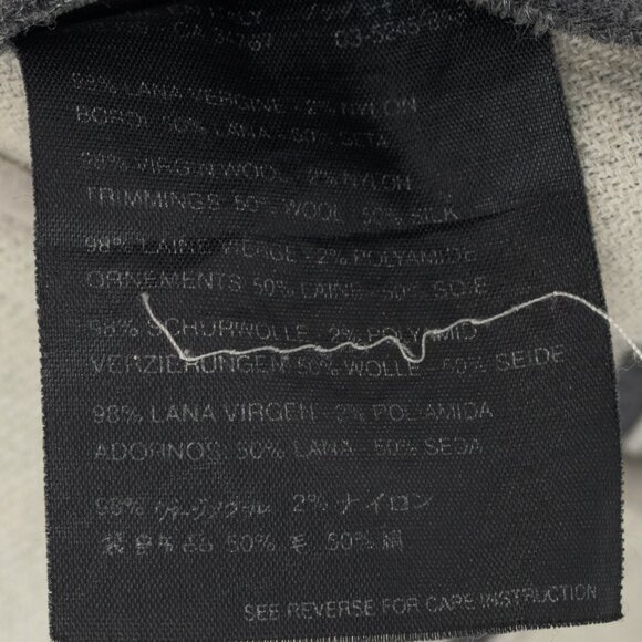 Prada Grey Wool Raw-Edge Tailored Jacket - Picture 9 of 10